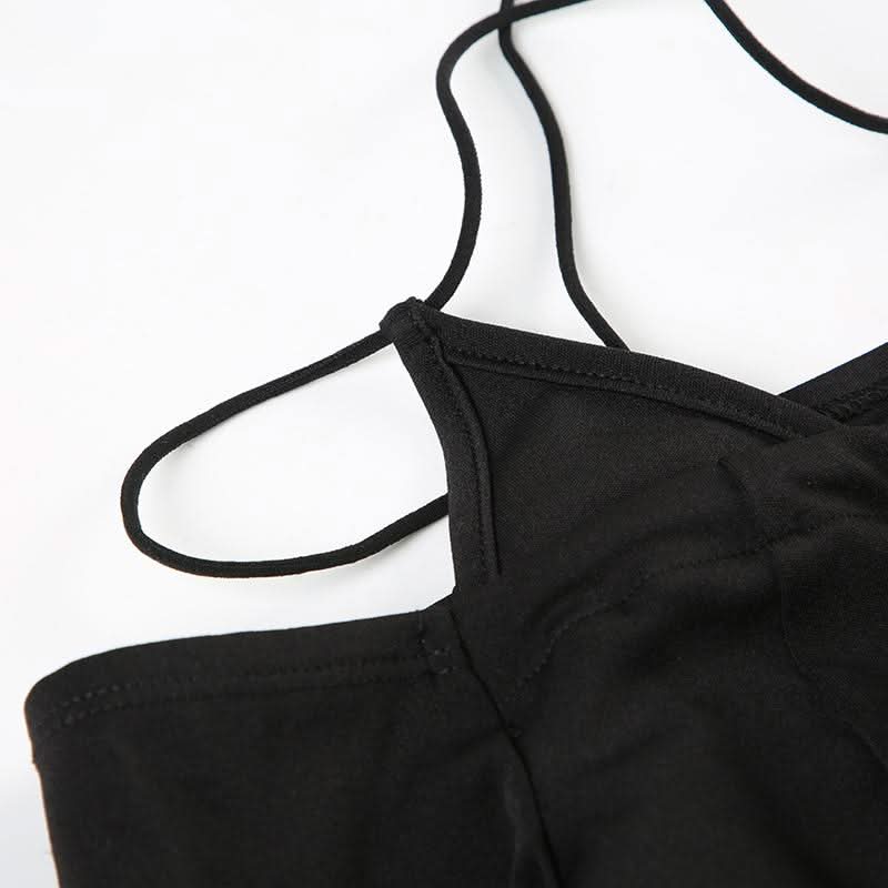 Off shoulder long sleeve self cross back button top