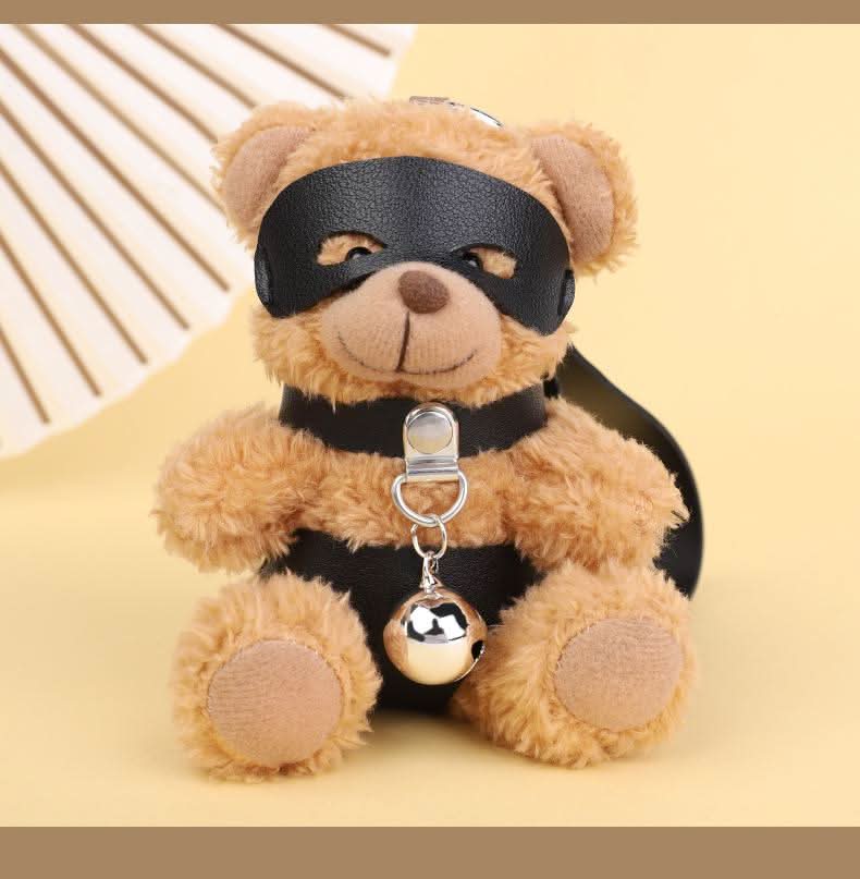 Harness PU leather fluffy o ring decor accessory