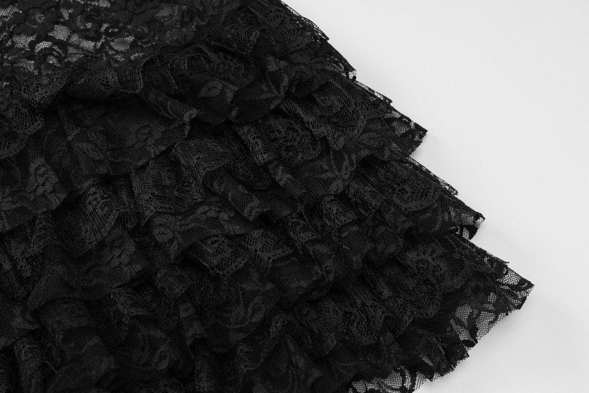Lace ruffle bowknot tube romper