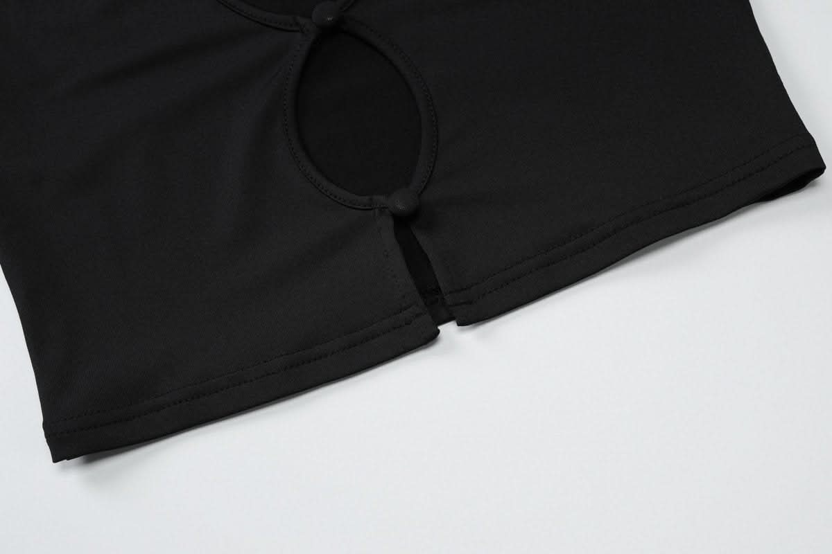 Long sleeve hollow out bowknot pant set