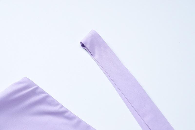 Irregular tube crop solid midi skirt set