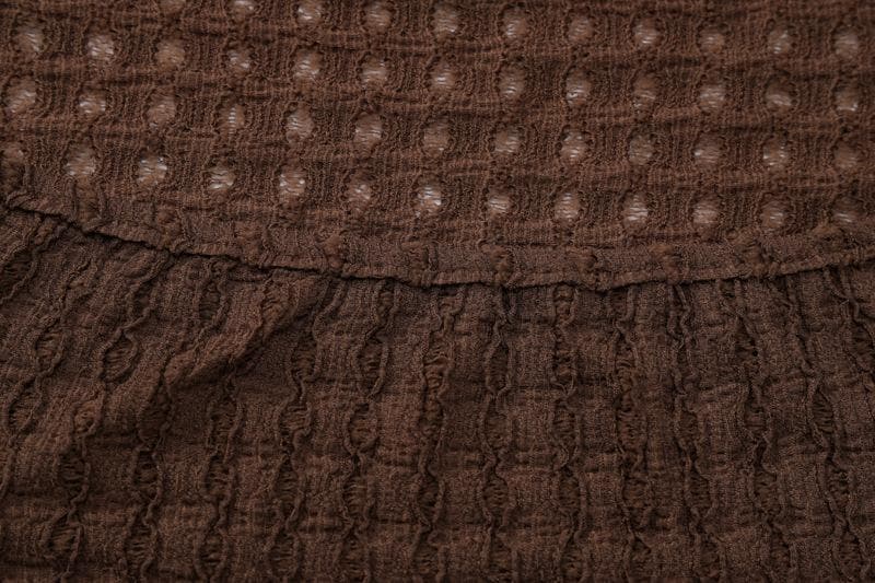 Halter textured see through backless maxi dress