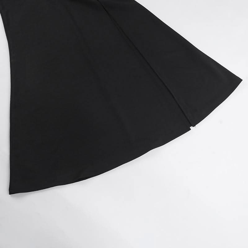 Sweetheart neck long sleeve self tie slit maxi dress