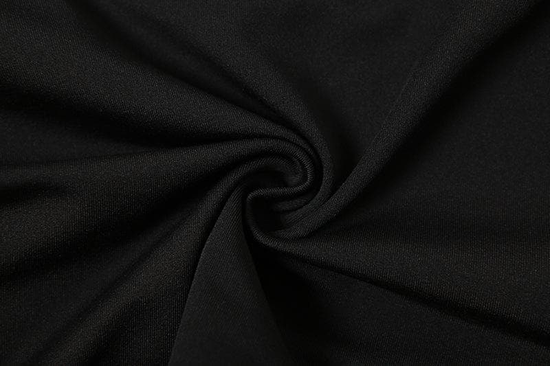 Sleeveless solid PU leather choker bustier tag backless crop top
