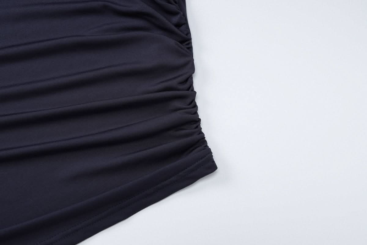 Long sleeve ruched high rise pant set-final-sale