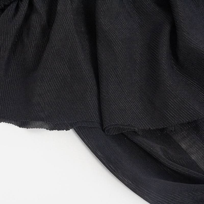 Backless mesh ruched tube mini dress