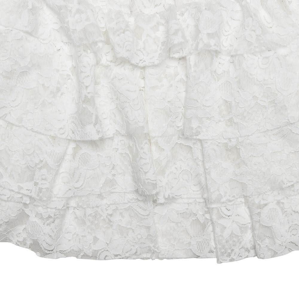 Long sleeve lace hollow out ruffle cut out mini dress