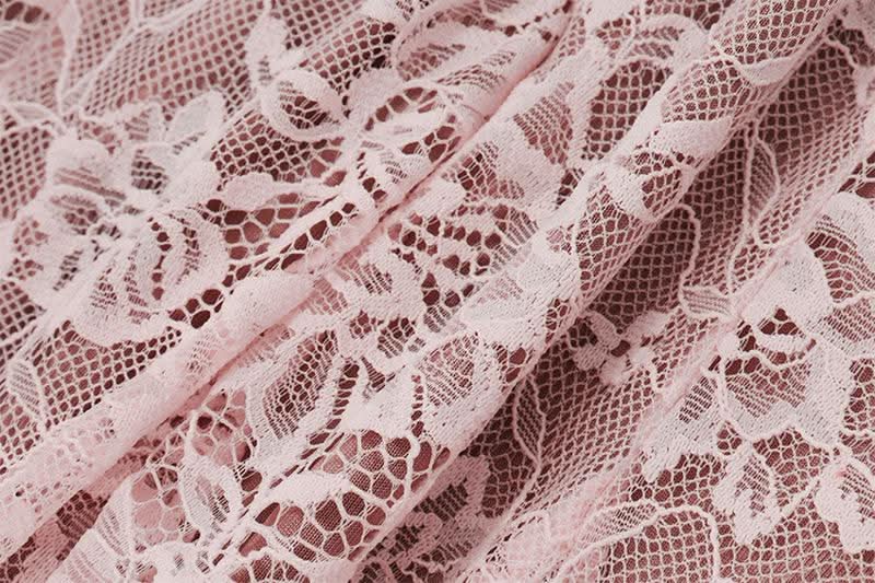 Long flared sleeve lace shrug cami mini dress