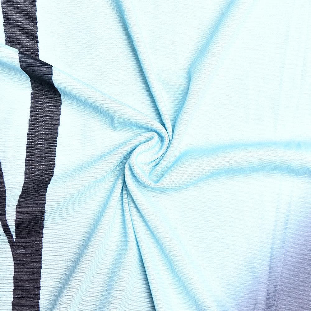 Sheer mesh see through abstract contrast long sleeve slit maxi dress