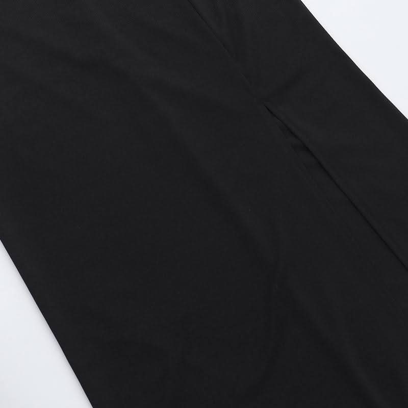 Sweetheart neck lace hem slit cami maxi dress