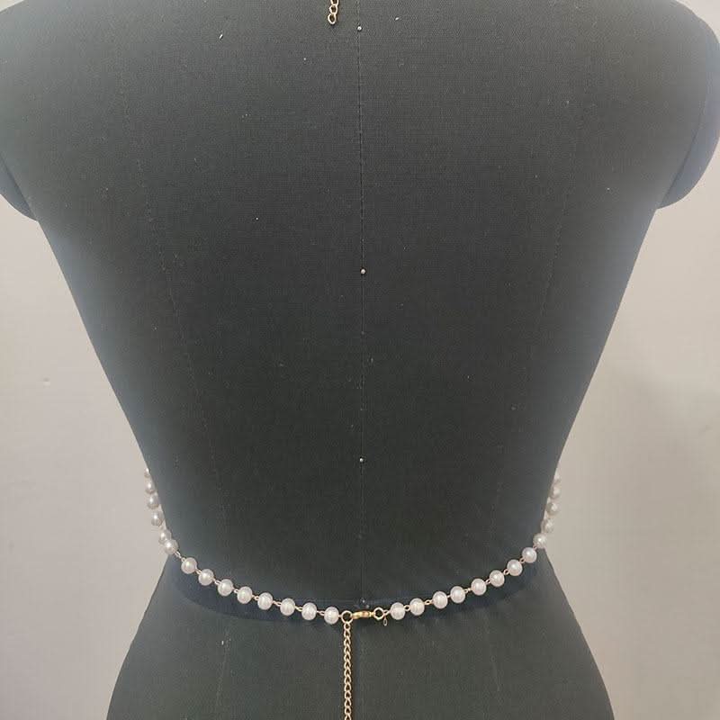 Halter backless beaded hollow out cut out top