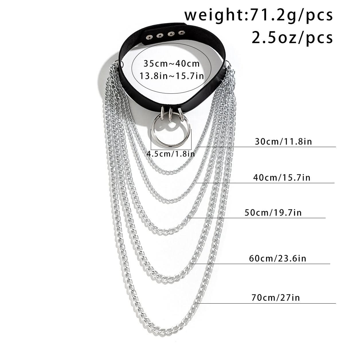 Metal chain cross decor choker necklace