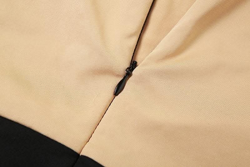 Long sleeve crewneck lace up zip-up stitch jumpsuit-final-sale