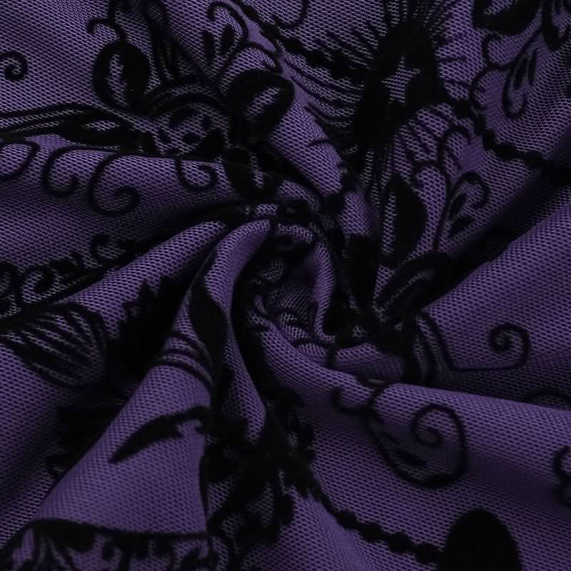 Mesh print slit cami maxi dress