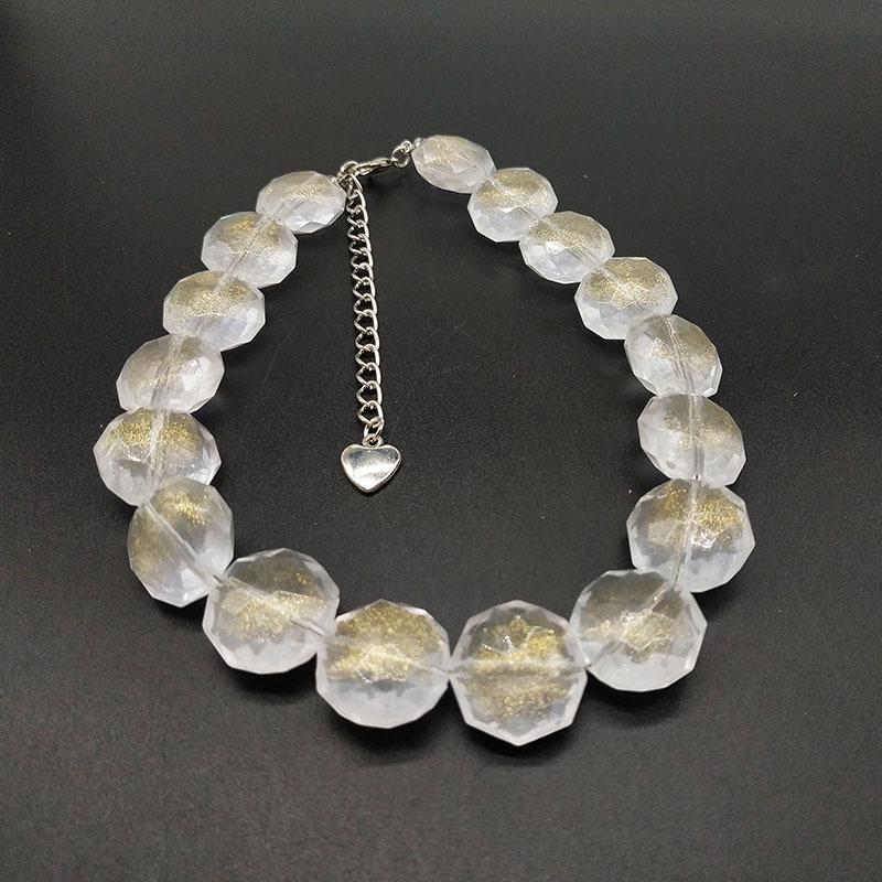 Beaded multicolor acrylic bracelet