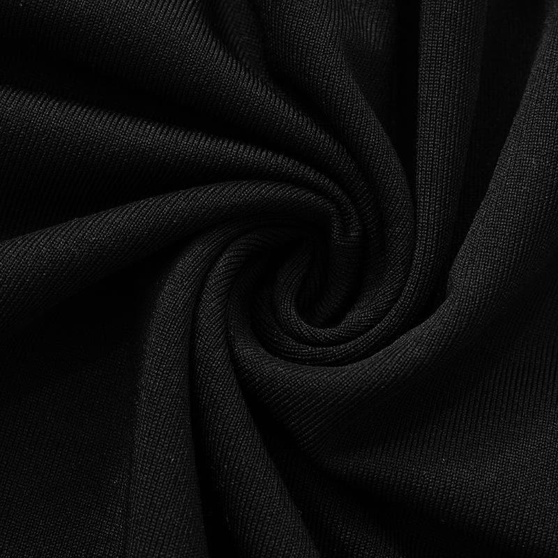 V neck long sleeve butterfly metal applique maxi dress