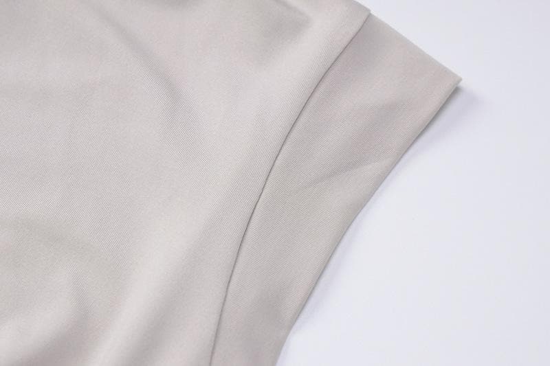 Cap sleeve zip-up high neck solid jumpsuit