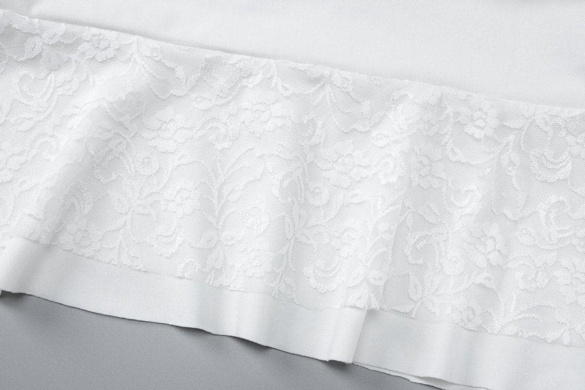 Halter lace hem bowknot mini skirt set