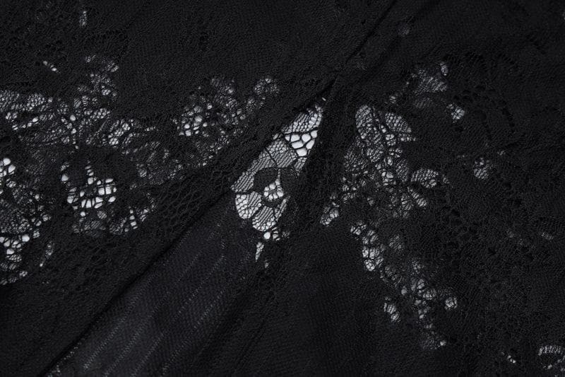 Lace patchwork backless slit cami maxi dress