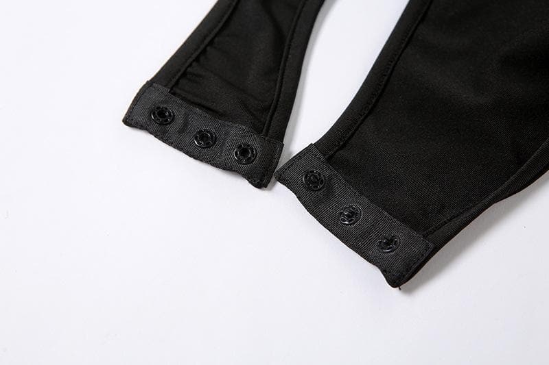 Solid One shoulder Hollow Out Bodysuit