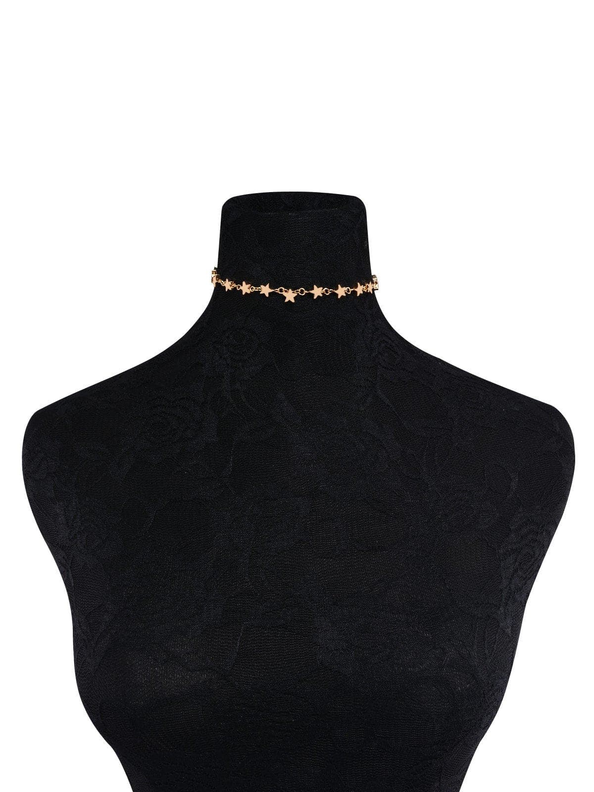 Star decor solid choker necklace