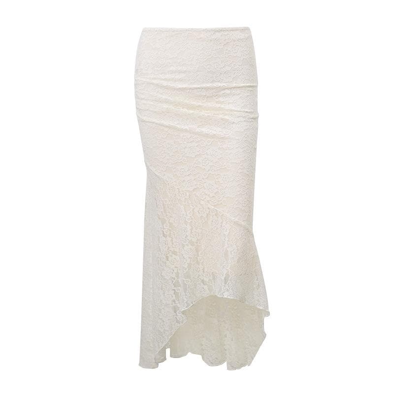 Sleeveless u neck backless lace up solid ruched midi skirt set