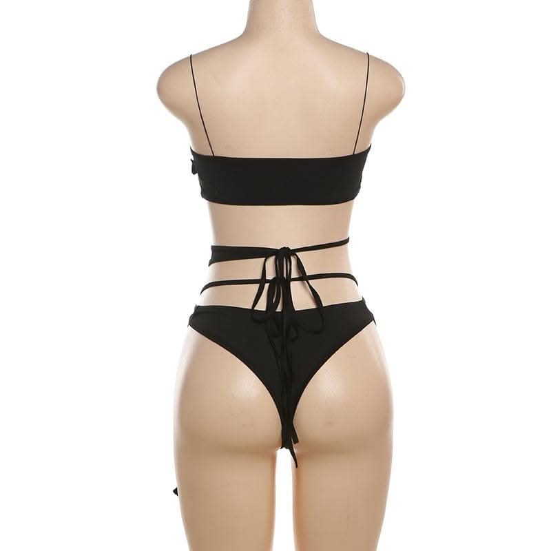 Ruffle self tie ruched cami bodysuit-final-sale