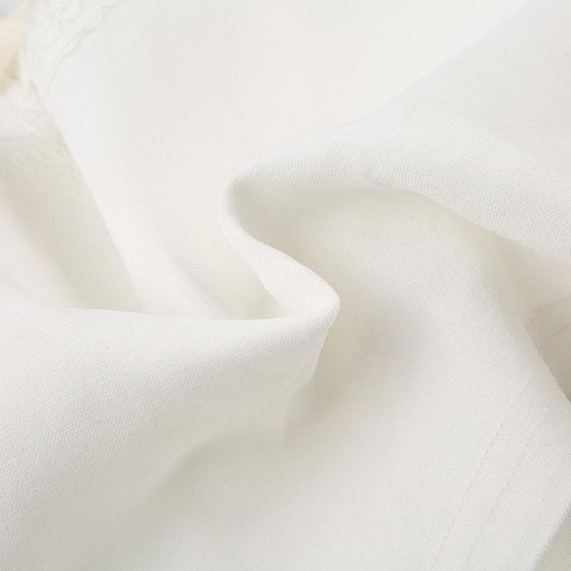 Bowknot ribbon lace hem backless solid cami top