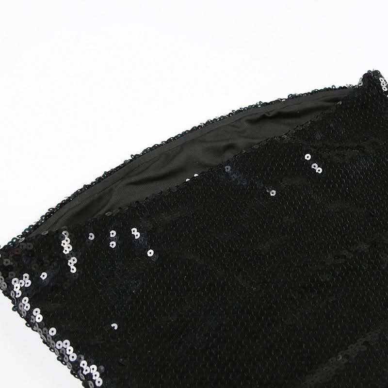 Glitter backless solid tube top