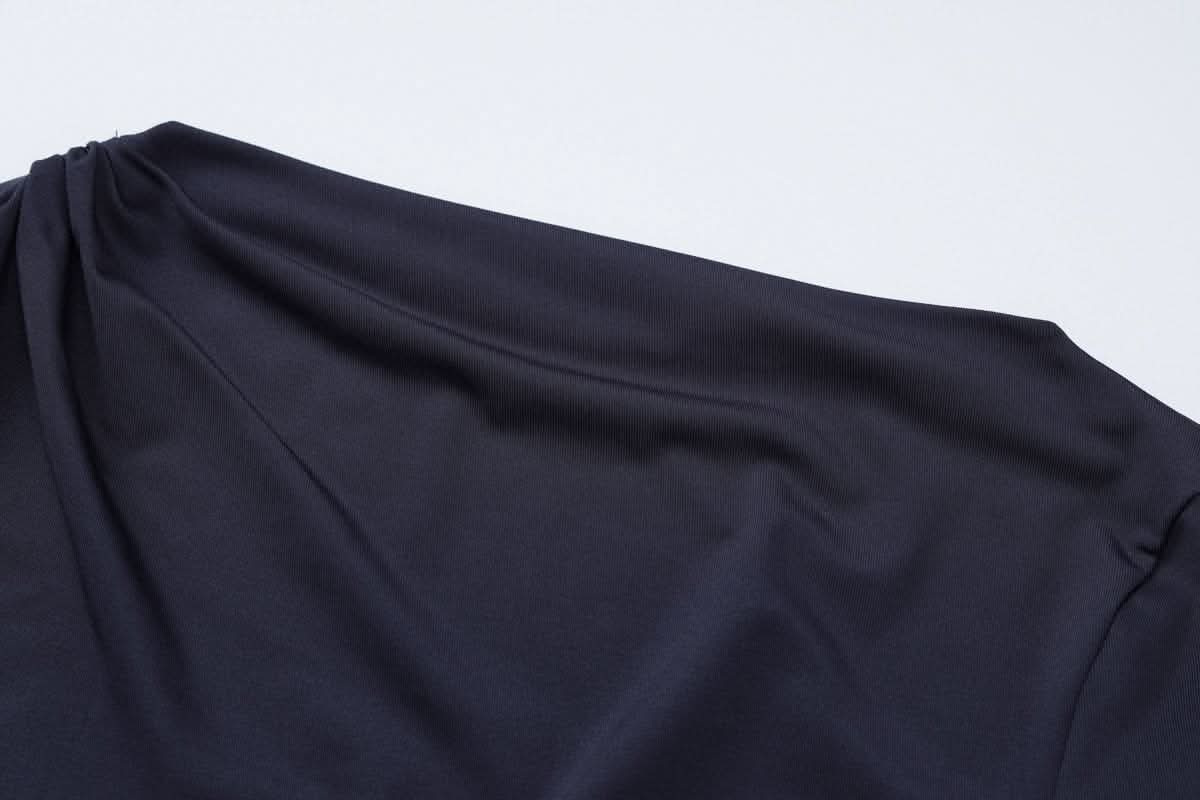 Long sleeve ruched high rise pant set-final-sale