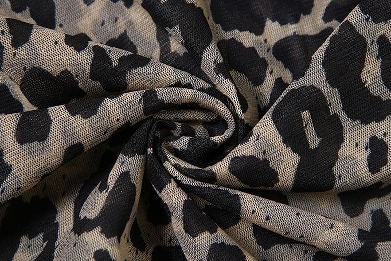 Halter leopard print backless top