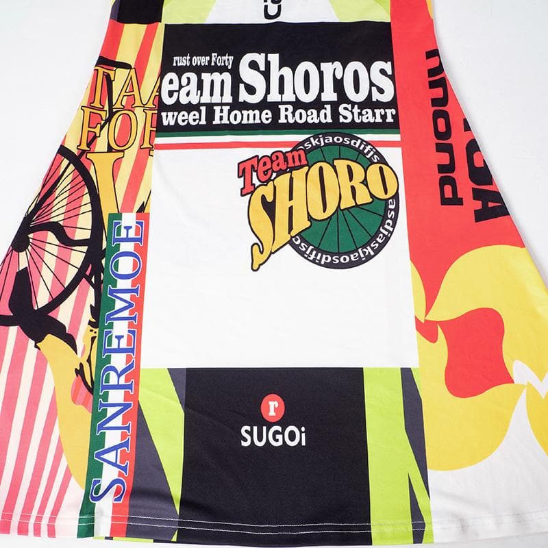 Sleeveless u neck print contrast tank maxi dress