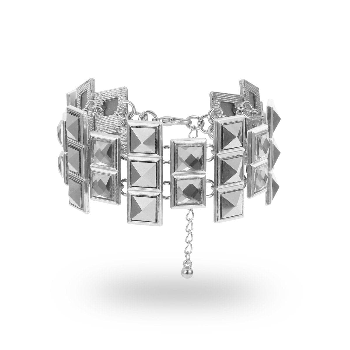 Rhinestone irregular chain bracelet