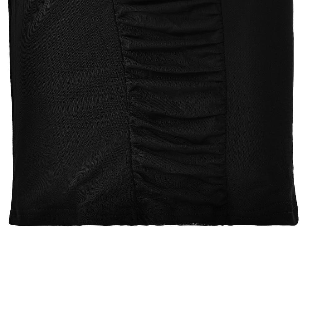 Long sleeve ruched mesh patchwork maxi dress