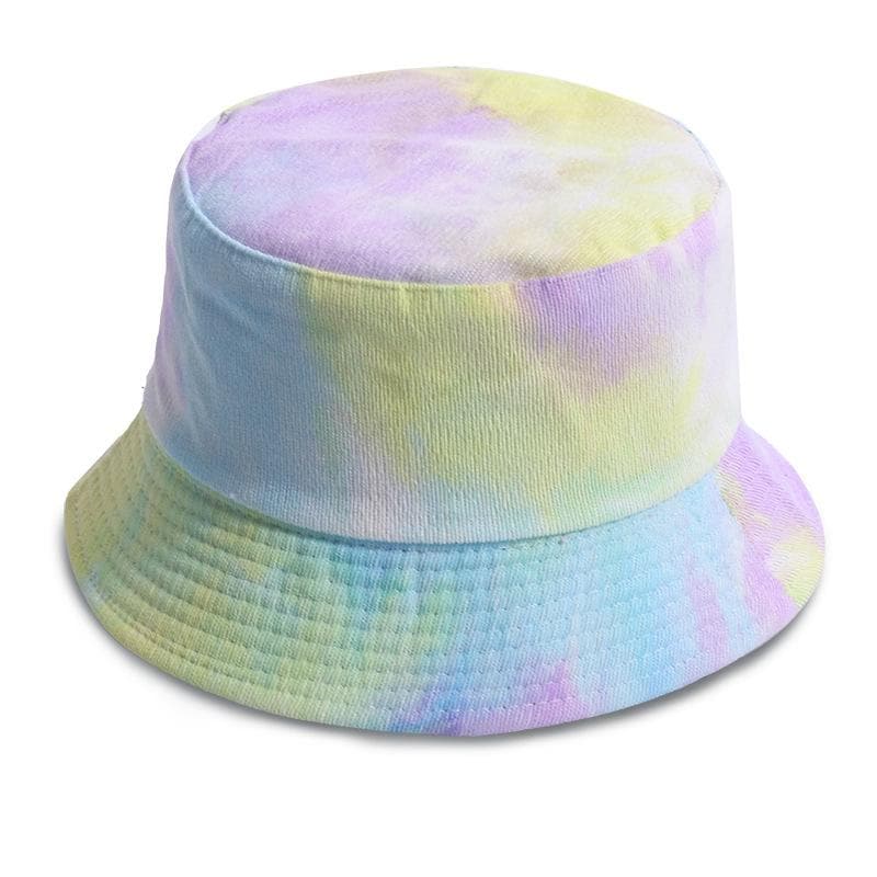 Tie dye print corduroy fisherman bucket hat