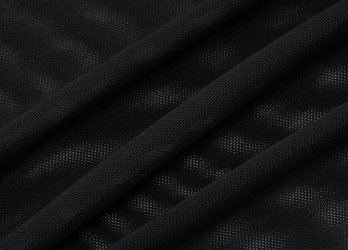 Off shoulder mesh backless maxi dress