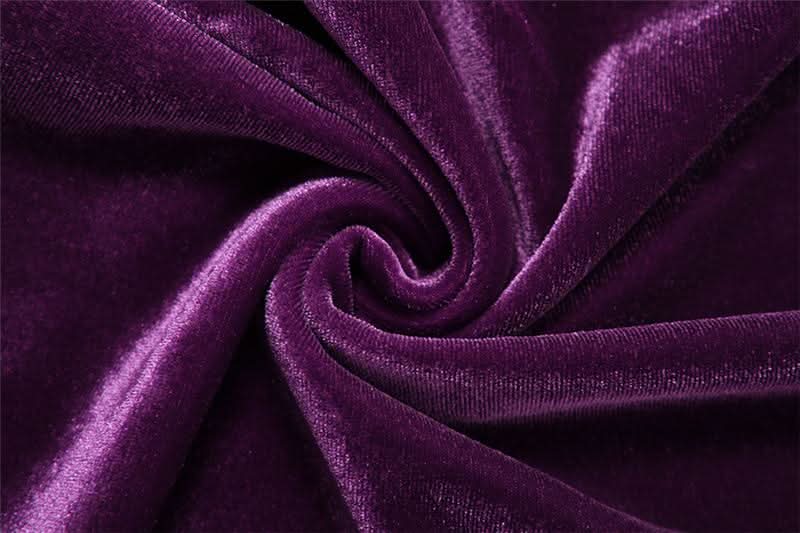 Halter v neck velvet tassels slit backless maxi dress