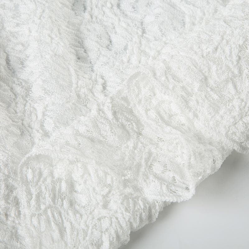 Flared sleeve solid knotted top