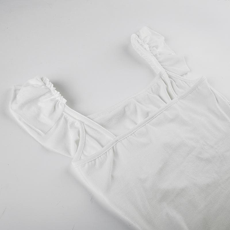 U neck ruffle solid backless cami top