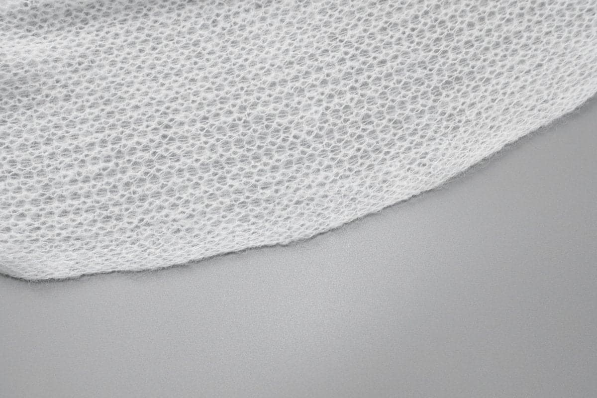 Long puff sleeve knitted one shoulder see through top