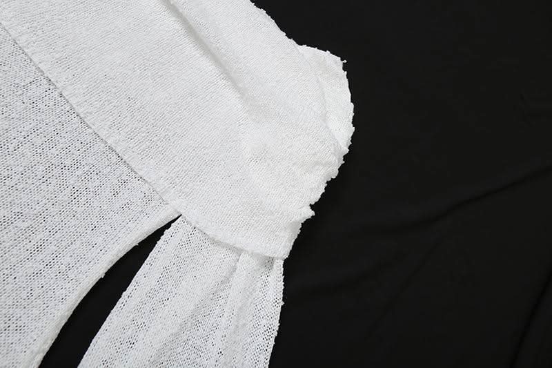 Long sleeve off shoulder knitted mini dress