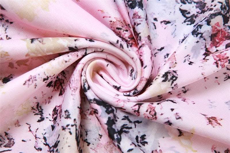 Ruched flower print contrast sleeveless v neck maxi dress-final-sale