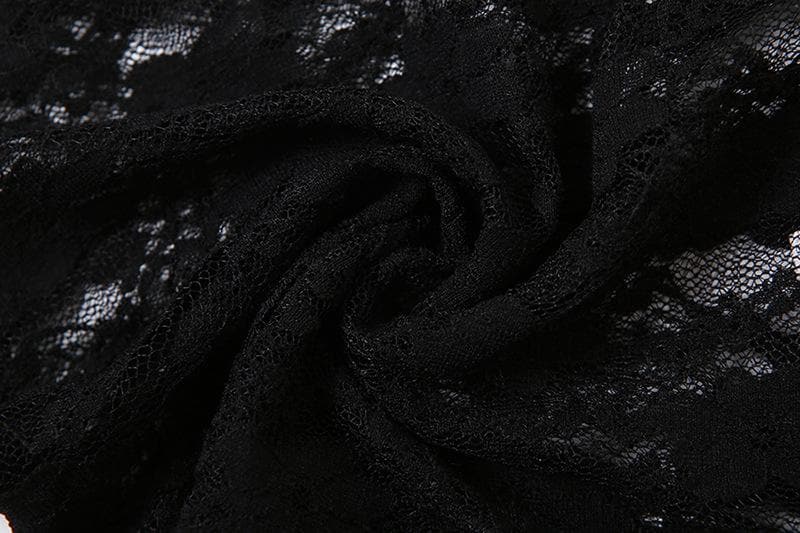 Halter lace bowknot 2 piece top