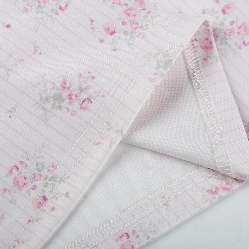 Flower print contrast sleeveless lace hem ruched top