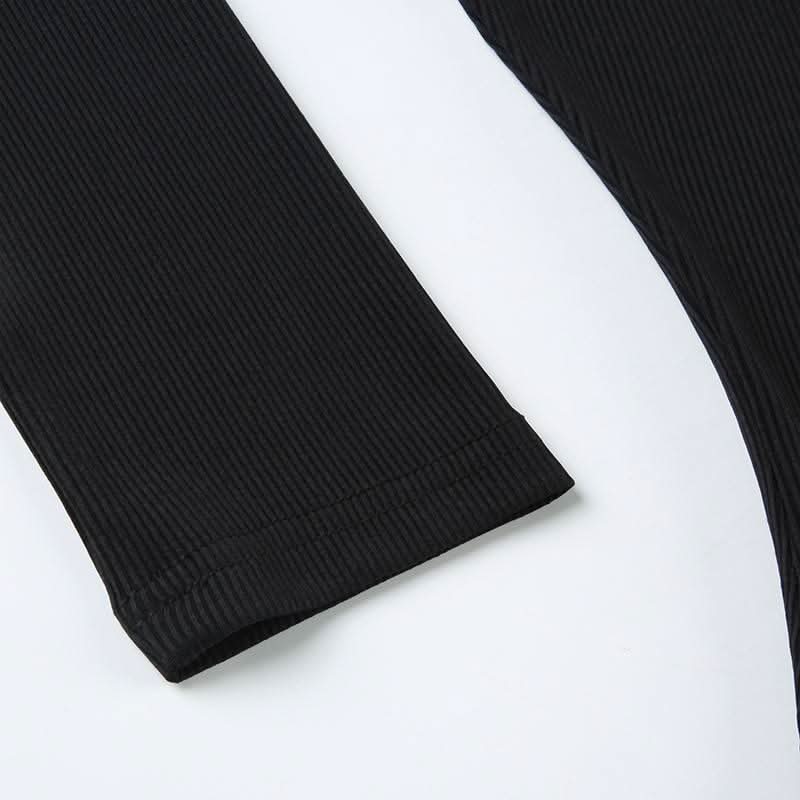 Long sleeve crewneck abstract top