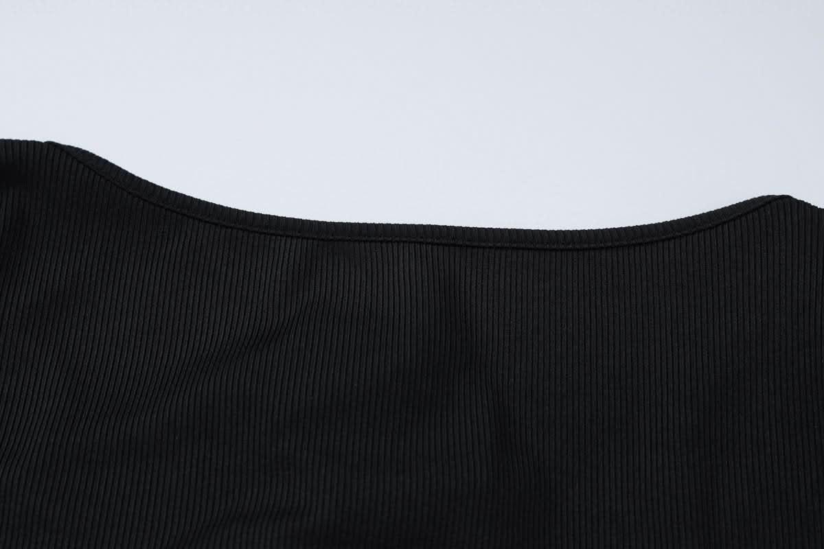 Long sleeve lace hem button maxi dress