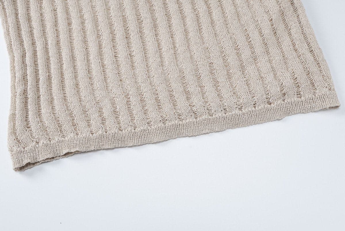 Long sleeve u neck knitted solid top