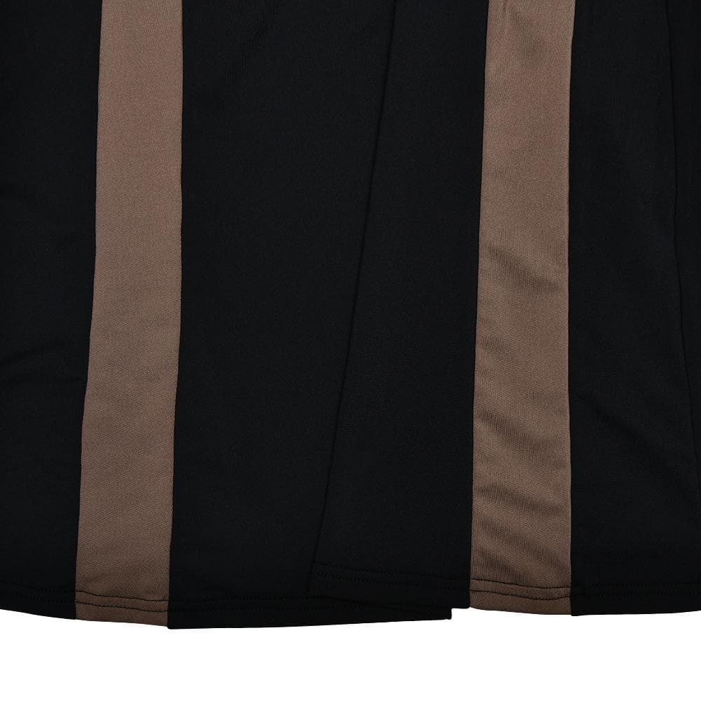 One shoulder irregular contrast cami maxi dress