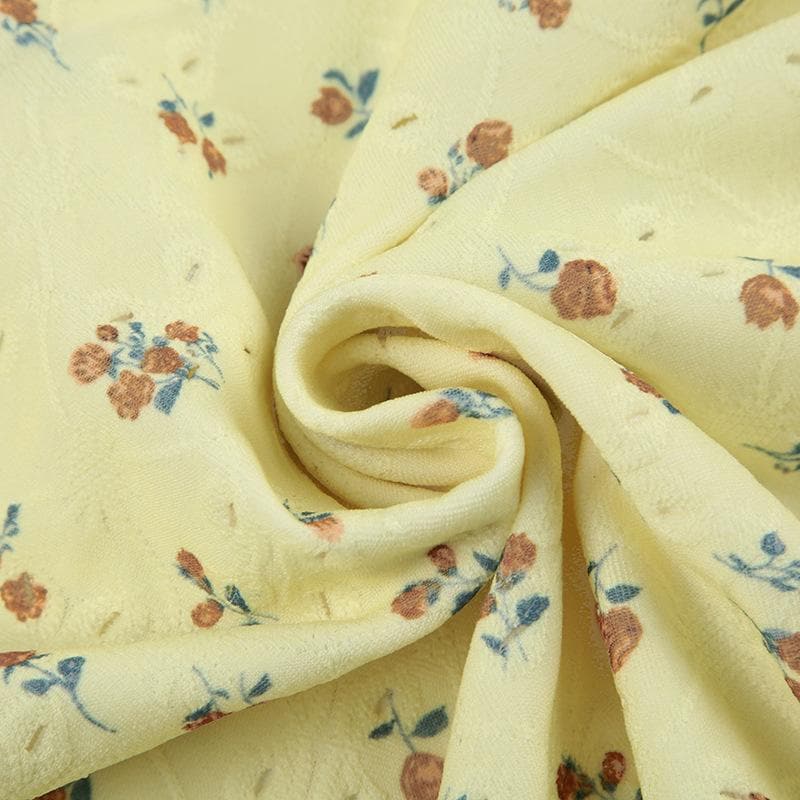 Ruched ruffle print flower applique tube top
