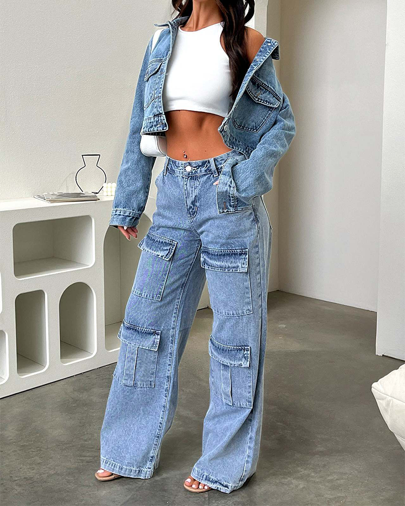 Vintage Straight Cargo Jeans